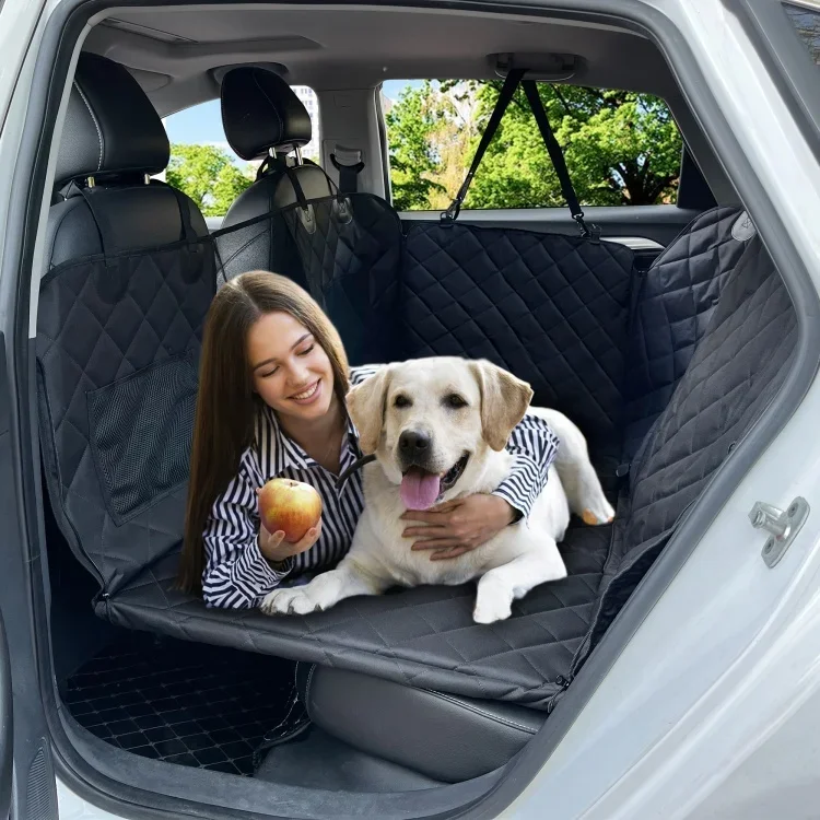 Anti Scratch Water Proof Dog Car Seat Cover Back Seat Extender for Dogs and Pets with Hard Bottom car accessories