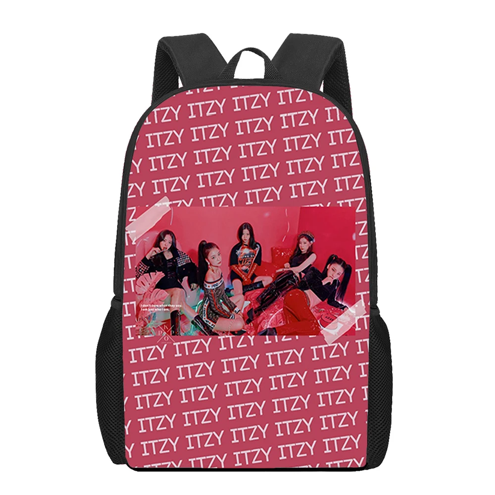 Tas sekolah anak laki-laki perempuan, tas buku anak-anak, tas sekolah pelajar unik, motif KPOP ITZY, tas ransel Laptop remaja, tas punggung bepergian untuk anak perempuan dan laki-laki