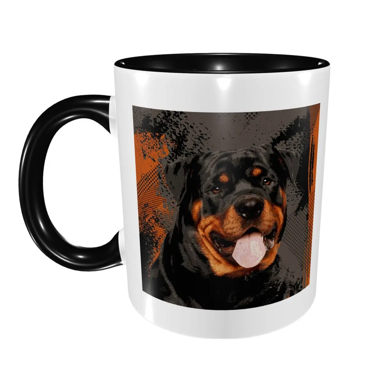 

Rottweiler - Metzgerhund Digital Art Mug Funny Ceramic Coffee Cups Tea Mugs Milk Cup Drinkware Gifts for Friends