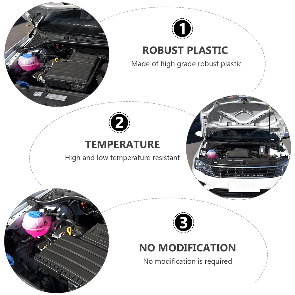 

Coolant Thermal Expansion Kettle Car Engine Water Bottle Overflow Tank ABS Reliable Easy Install Direct Replacement Radiator