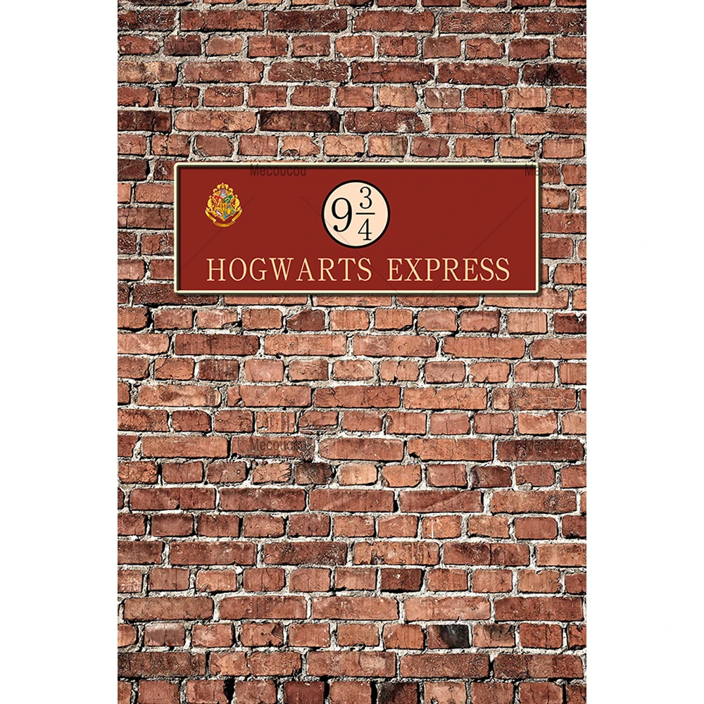 Harry Potter 9 3/4 Train Platform Vertical Backdrop Custom Hogwarts Adults Kids Photography Poster Decor Studio Shoot Background