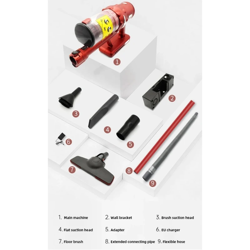 Escova de chão para aspirador