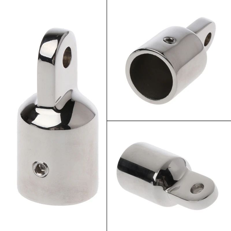 Heavy Duty Marine Boat EyeTube End Cap 316 Stainless Steel Bimini Top Fitting Hardware 20mm Canopy External Pipe Eye End