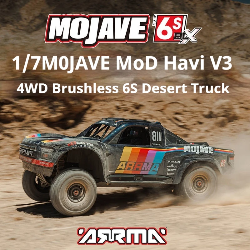 Arrma Mojave V3 1/7 Mojave 6s Four-Wheel Drive Brushless Remote Control Electric Desert Truck Short Truck Off-Road Vehicle Model