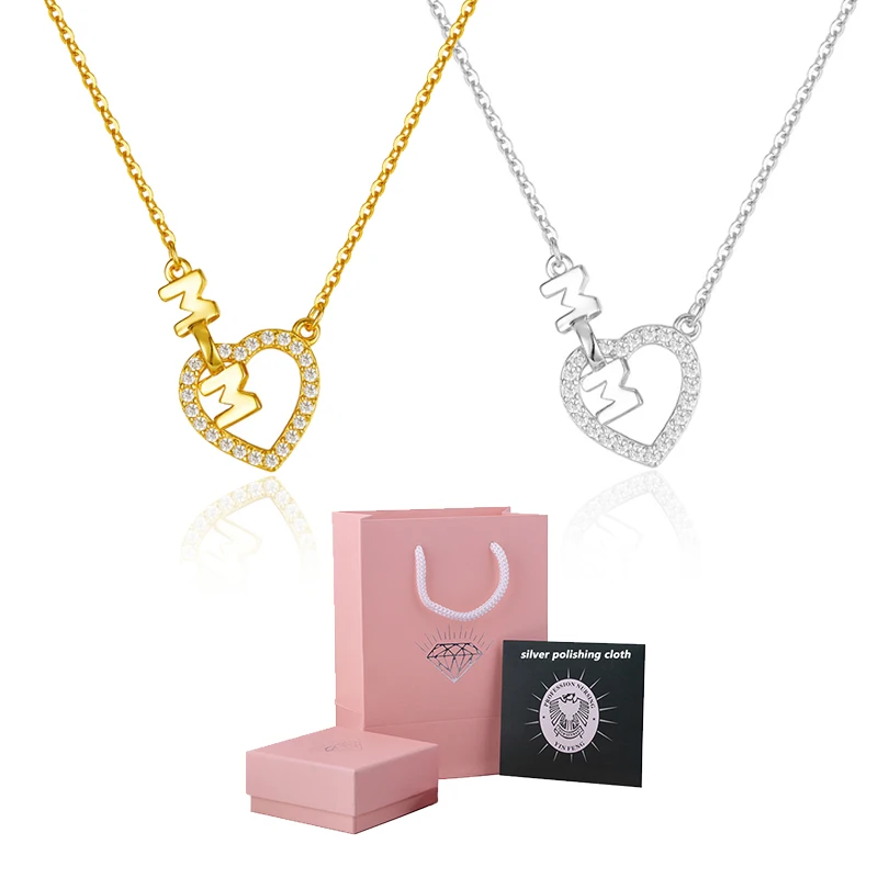 

Mother's Love Necklace , S925 Sterling Silver Zirconia Love Pendant, Versatile Boutique, 2025 New Mother's Day Warm Gifts