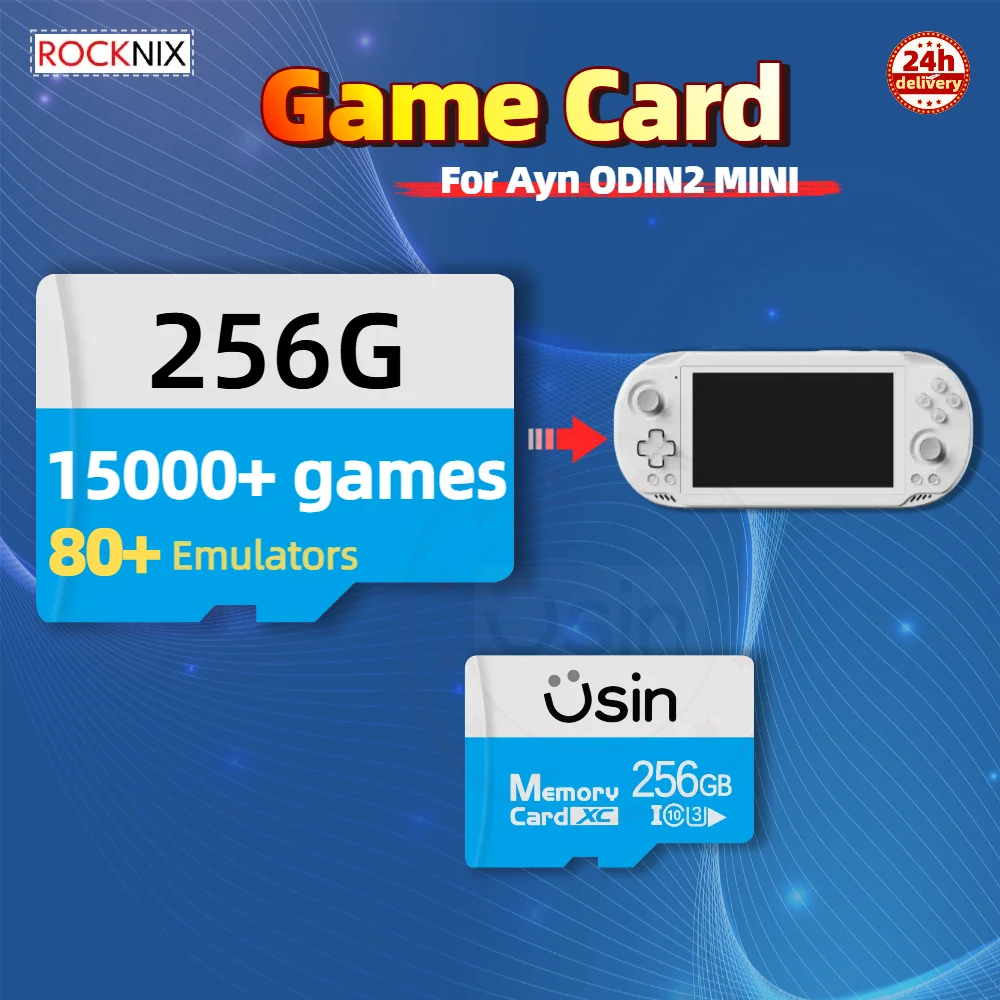 ROCKNIX system Game Card For AYN odin2 MINI Retro Games Portable
