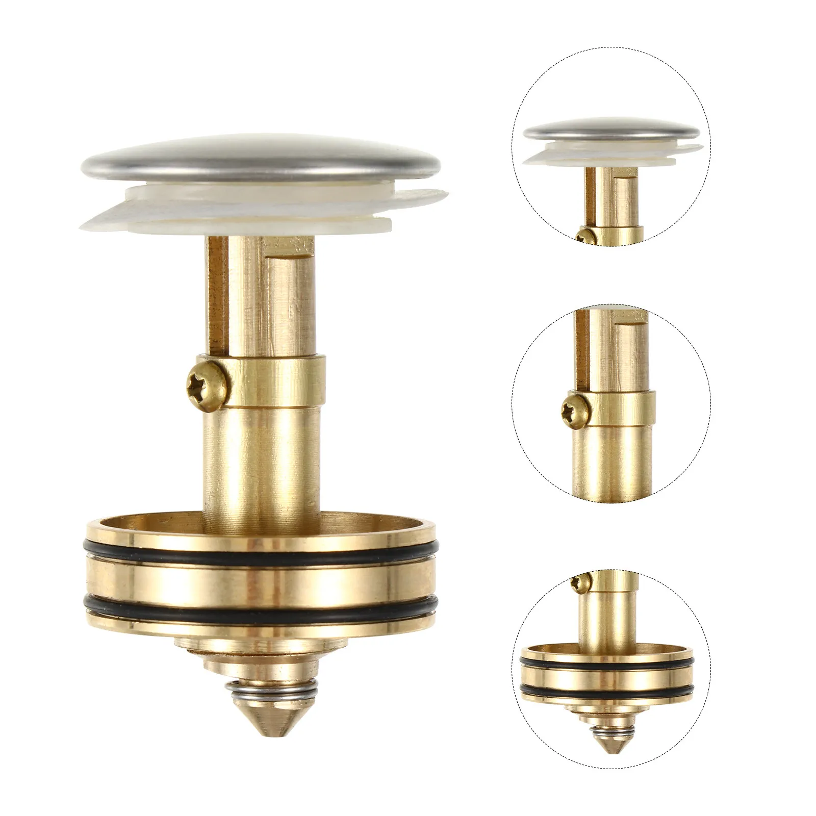 1Pcs Downpipe Button Bounce Drain Filter Wash Basin Drainer Easy Install Kitchen Bathroom Sink Stopper Bounce Drain Filter
