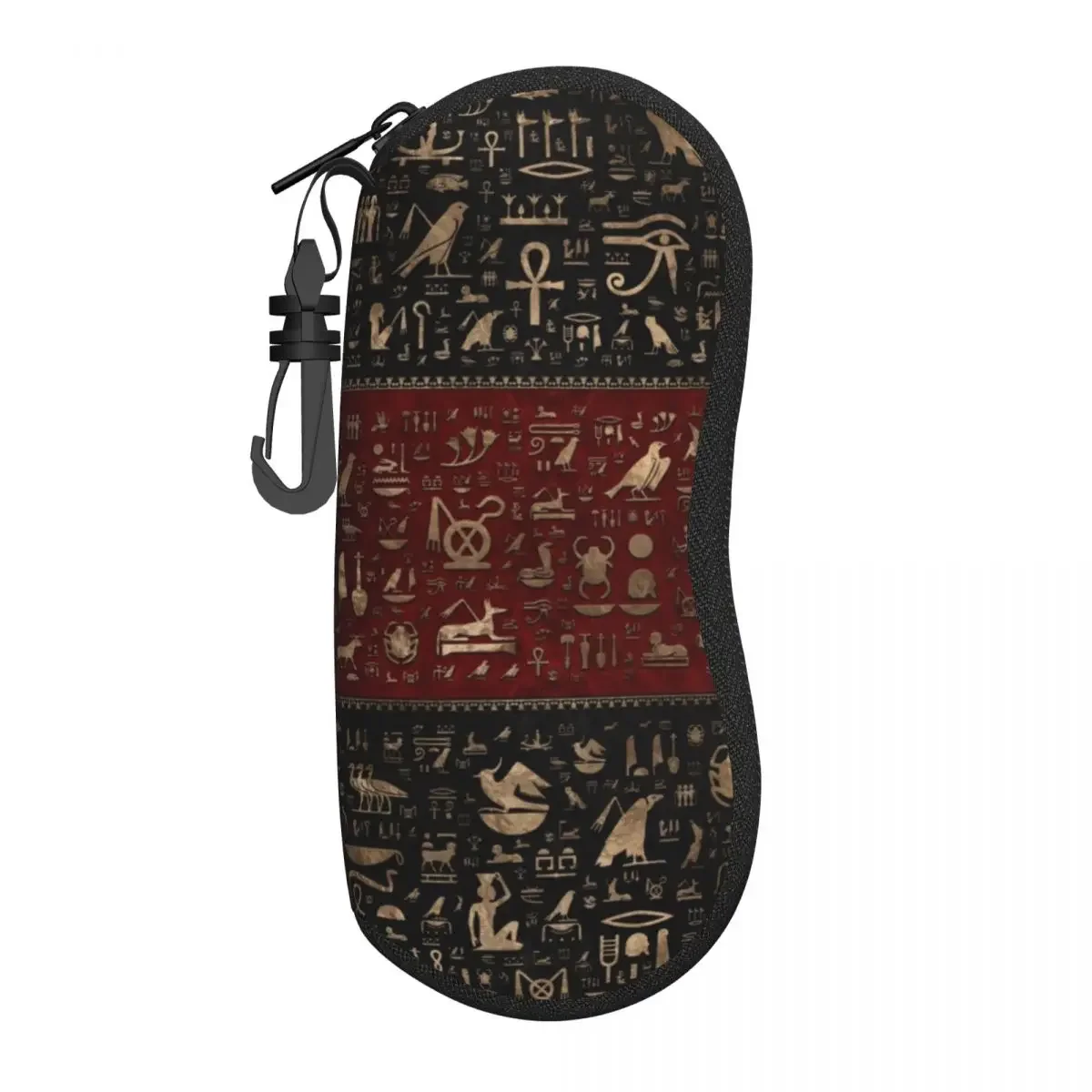 Custom Ancient Egyptian Hieroglyphs Shell Eyeglasses Protector Cases Cool Sunglass Case Egypt Culture Glasses Bag