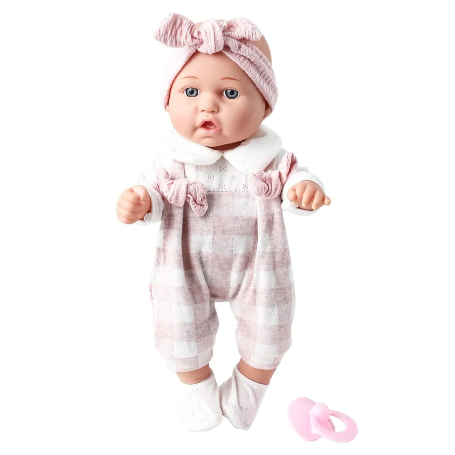 12 pouces Reborn bébé poupées avec chiffons roses sucette biberon réaliste nouveau-né poupée vinyle Bebe poupée enfant en bas âge jouet pour enfants