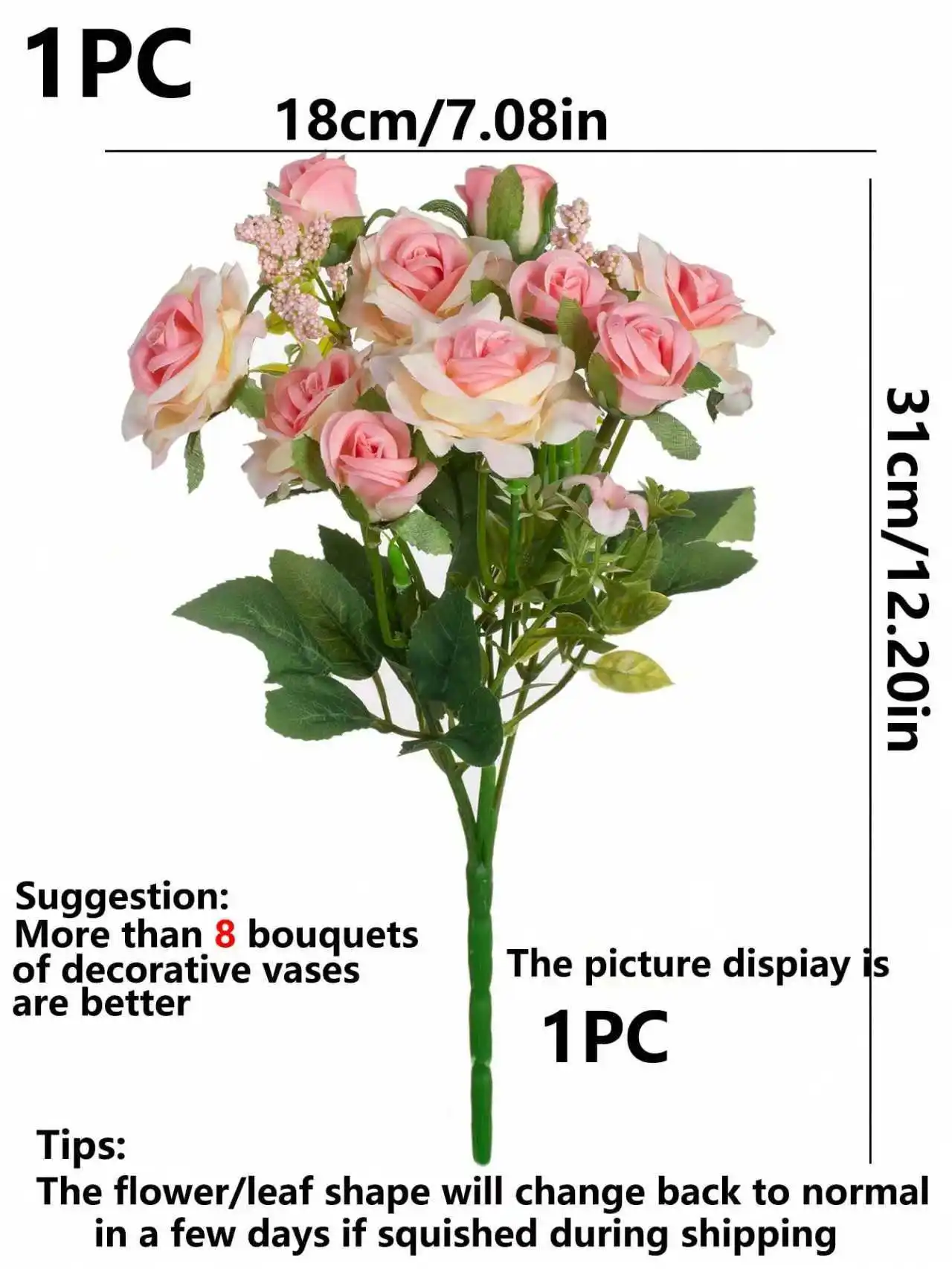 Künstliche Blume Seidenrose Heim Büro Party Vasendekoration Garten im Freien Valentinstag Braut Hochzeitsstrauß DIY Geschenk Requisite – Detail 7