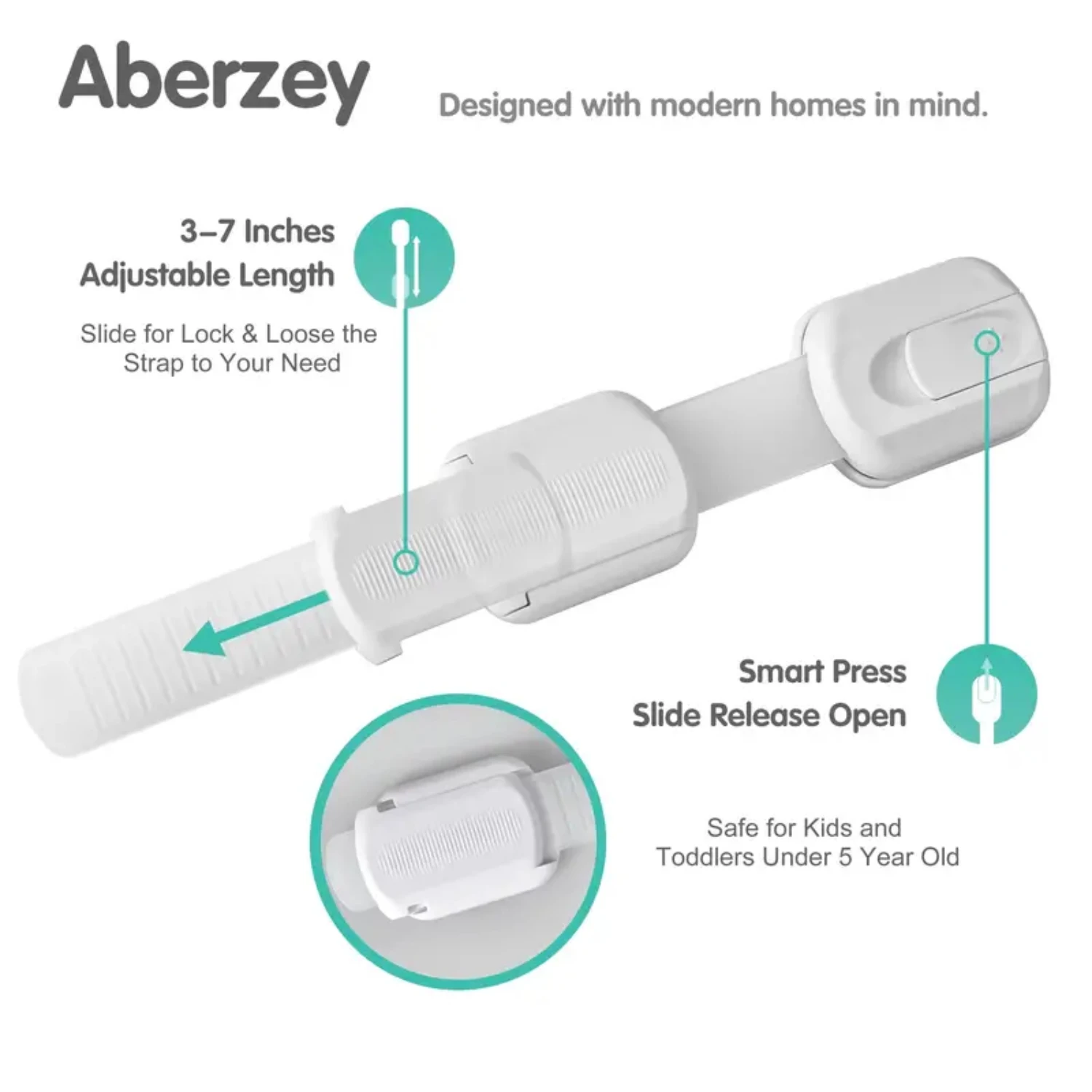 Provide Protection for Your Home with 12 Safe, Durable, and Adjustable Multi-Use Childproofing Latches - Baby Proofing Cabinet L