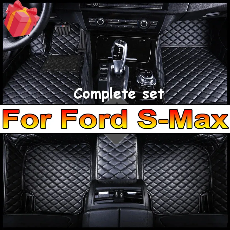 

Car Floor Mats For Ford S-Max MK1 2006~2014 7seat Anti-dirt Pads Full Set Waterproof Floor Mat Non-slip Carpets Car Accessories
