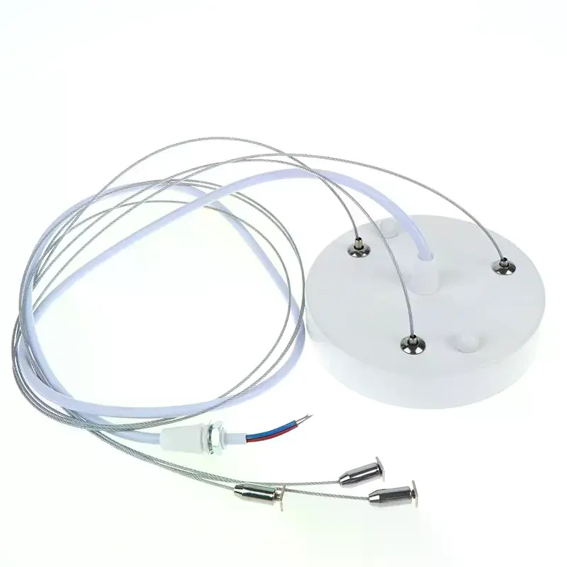 Hang Chandeliers Safely! Ceiling Rose With Steel Wire Lamp Base, Load-bearing Cable Rope Chandelier Fittings