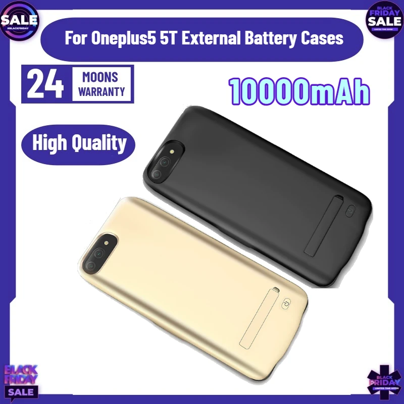 10000mAh Power Bank Cover for Oneplus5 5T External Battery Cases Portable Charger Power Bank Cover