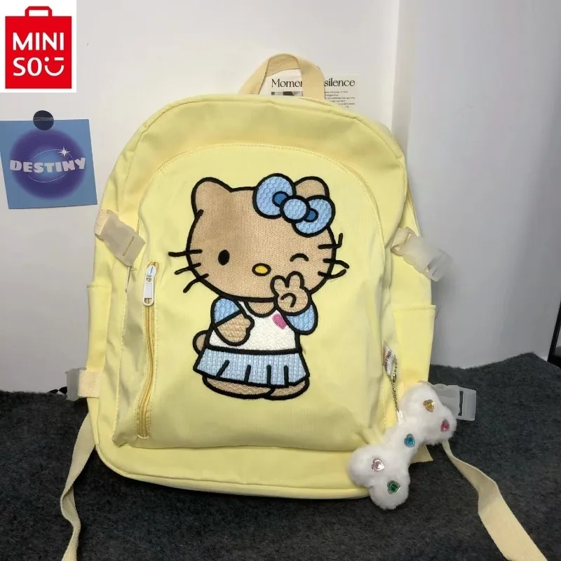 MINISO 2024 новый креативный милый рюкзак Hello Kitty Женская милая и свежая вместительная универсальная сумка для хранения через плечо