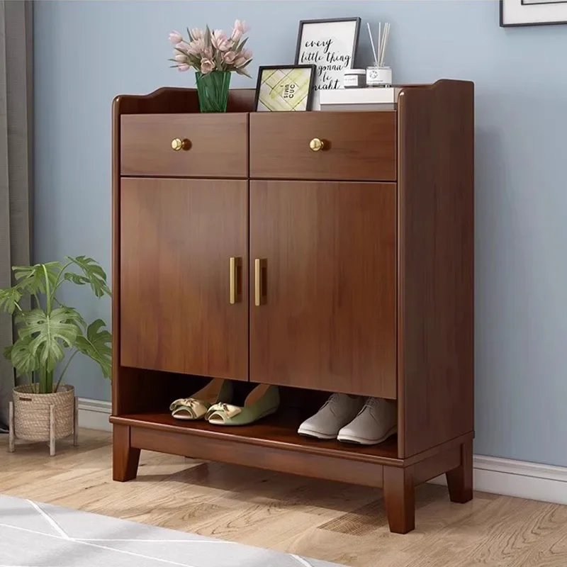 خزائن الأحذية الخشبية للمدخل الفاخرة الحديثة المنظم التقسيم خزائن الأحذية تخزين الشمال Zapatera contador Prateleiras