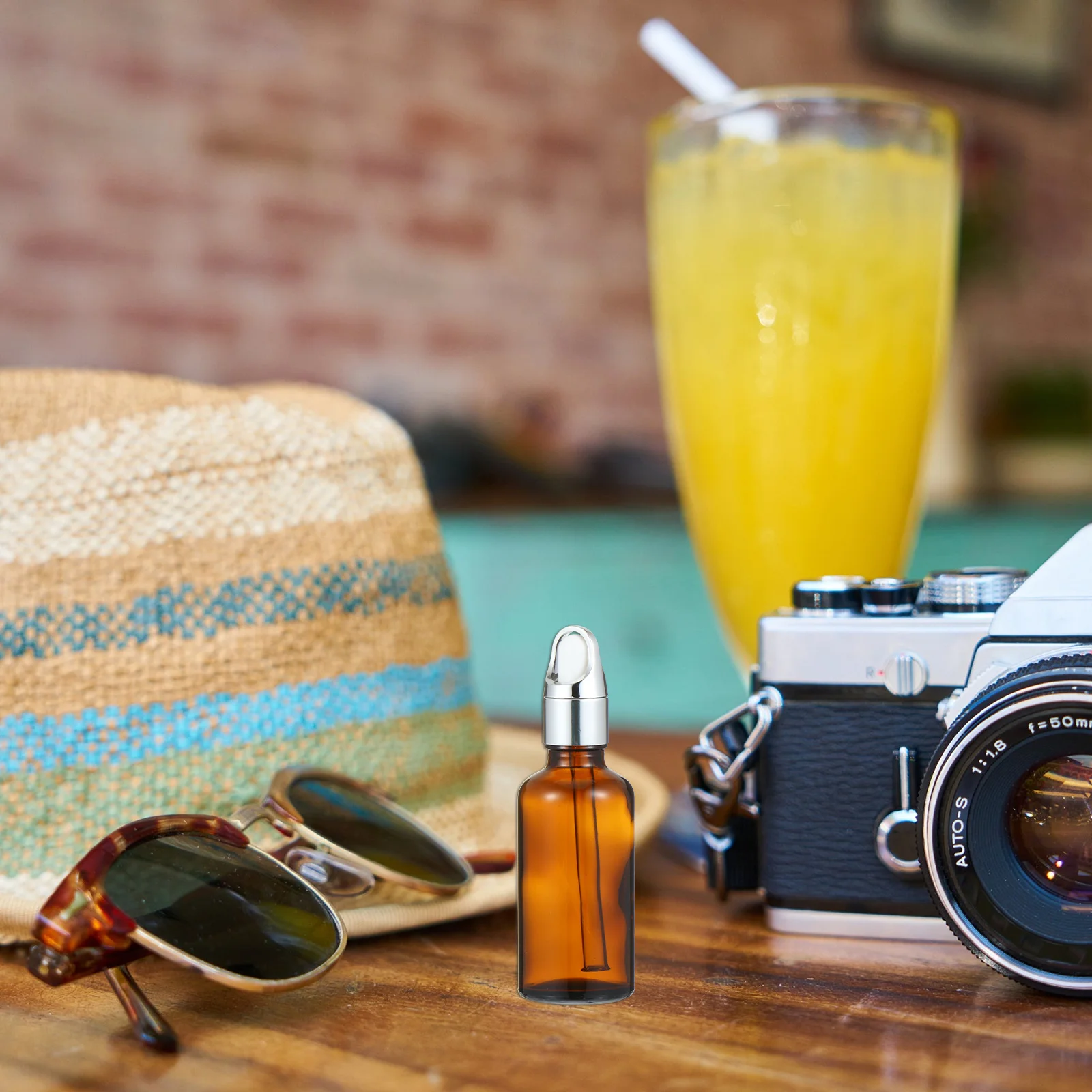 10 Uds botellas de aceite esencial botellas cuentagotas de vidrio recargables 50ml viales de muestra de Perfume de viaje subenvase cuentagotas de vidrio