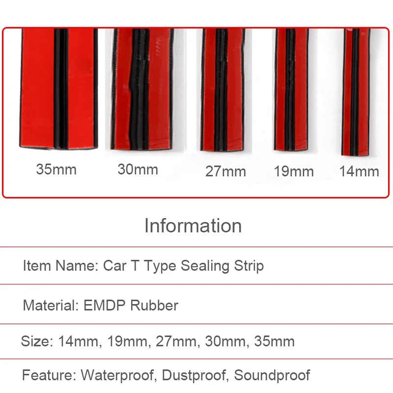 

Rubber Car Seals Edge Auto Roof Windshield Sealant Protector Window Seal Strip Sound Insulation 14/19/27/30/35mm Tape Accessory