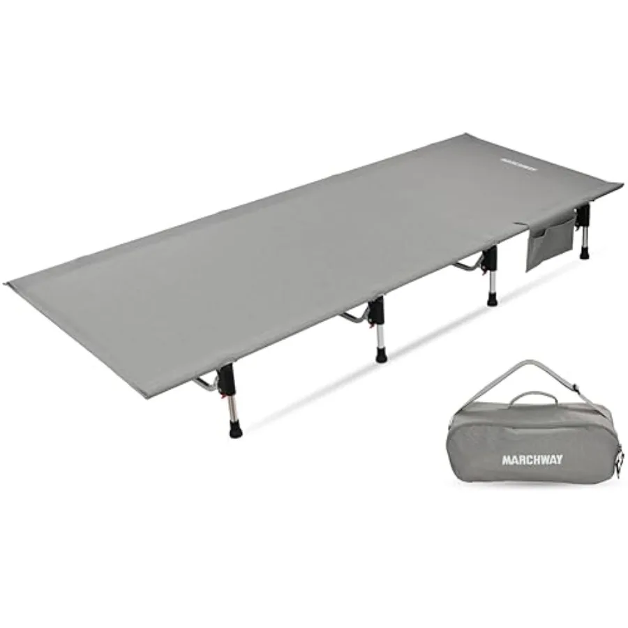

Lightweight Folding Tent Camping Cot Bed with Lever Lock Easy Setup Portable Compact for Outdoor Travel Hunting Hiking Motorcyc
