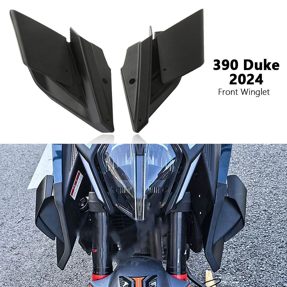 

New Motorcycle Accessories Black Spoiler Wing Aerodynamic Winglet Kit For 390 Duke 390Duke 390 DUKE 2024