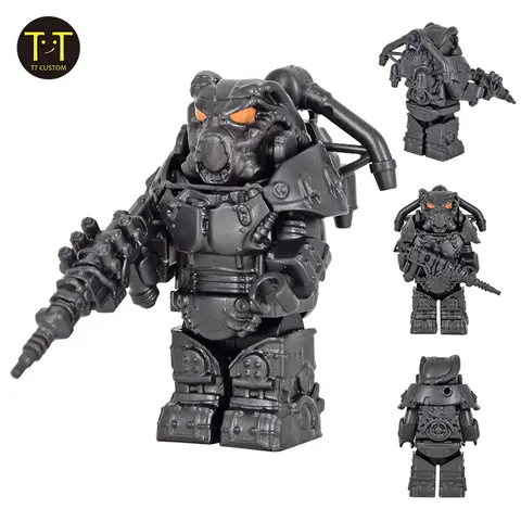 MOC Militär X01 Rustning Soldater Mini Anime Action Fallouts Figurer Vapen Robot Kinghts Byggstenar Tegelstenar DIY Leksaker Presenter 6 best sales Fallout Bobblehead - №6