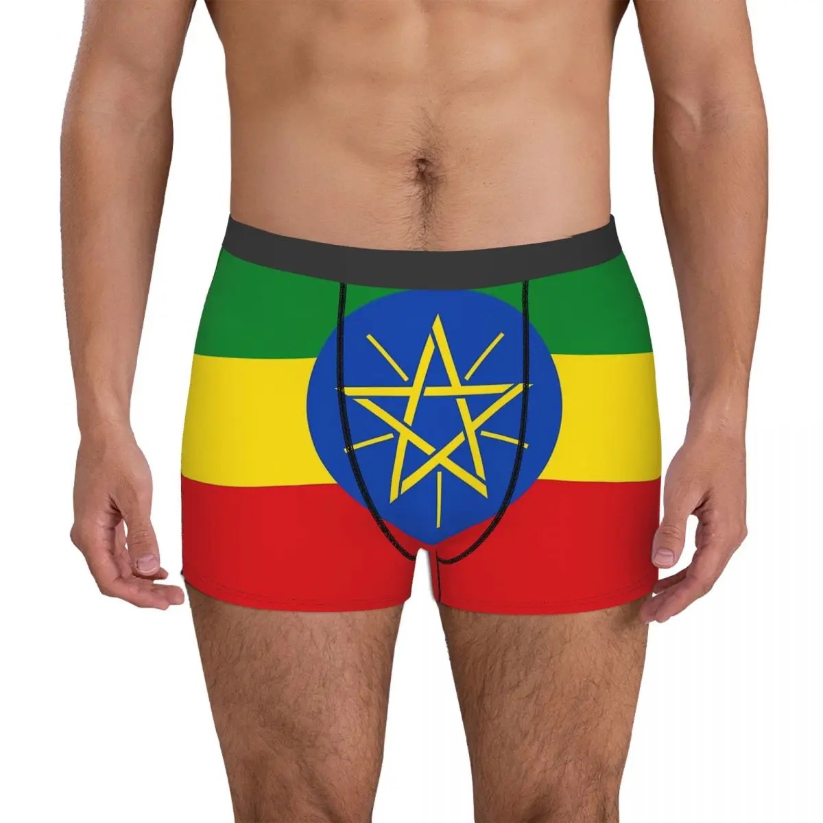 Of Ethiopia National Flag Underpants Homme Panties Male Underwear Ventilate Shorts Boxer Briefs