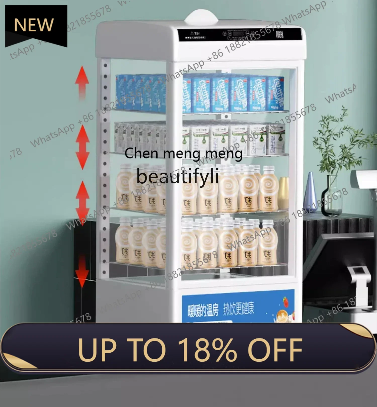 

Z189 A06 Display Cabinet Commercial Insulation Small Beverage Supermarket Convenience Store Thermostat Cabinet Vertical Heating