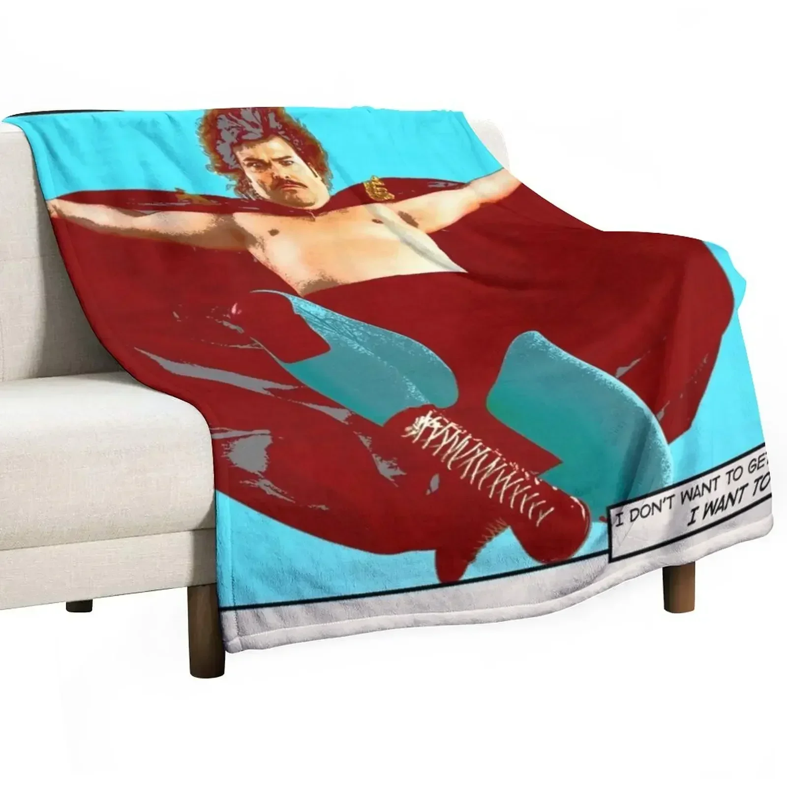 

Nacho Libre - I Want To Win! Throw Blanket Multi-Purpose bed plaid For Decorative Sofa warm winter Blankets