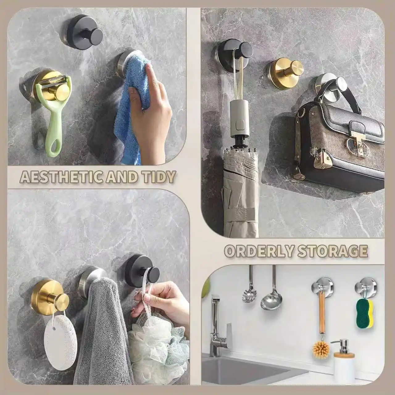 

1Pcs Black Stainless Steel Vacuum Suction Cup Hook, No-Drill Waterproof Bathroom Towel Hook, Super Strong Suction Holds Up to 11lbs, Anti-Rust, Easy to Install, Perfect for Shower, Kitchen & Home Organization