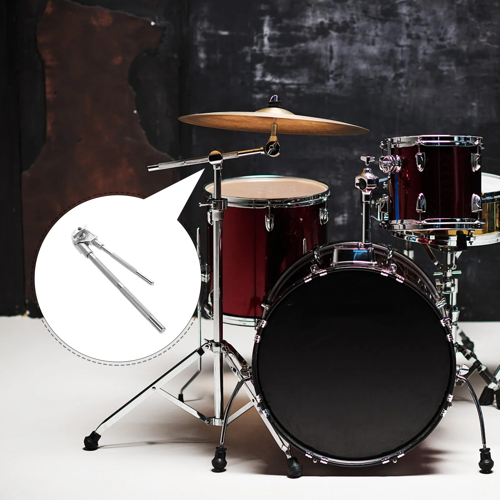 

Metal Cowbell Mounting Bracket Sturdy Drum Clamp Cowbell Mount Holder Rod Professional Drum Hardware Accessory