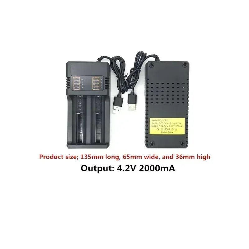 100% brand new original flat head high-quality foot capacity 5000mAh 26650A 3.7V lithium-ion rechargeable battery USB charger