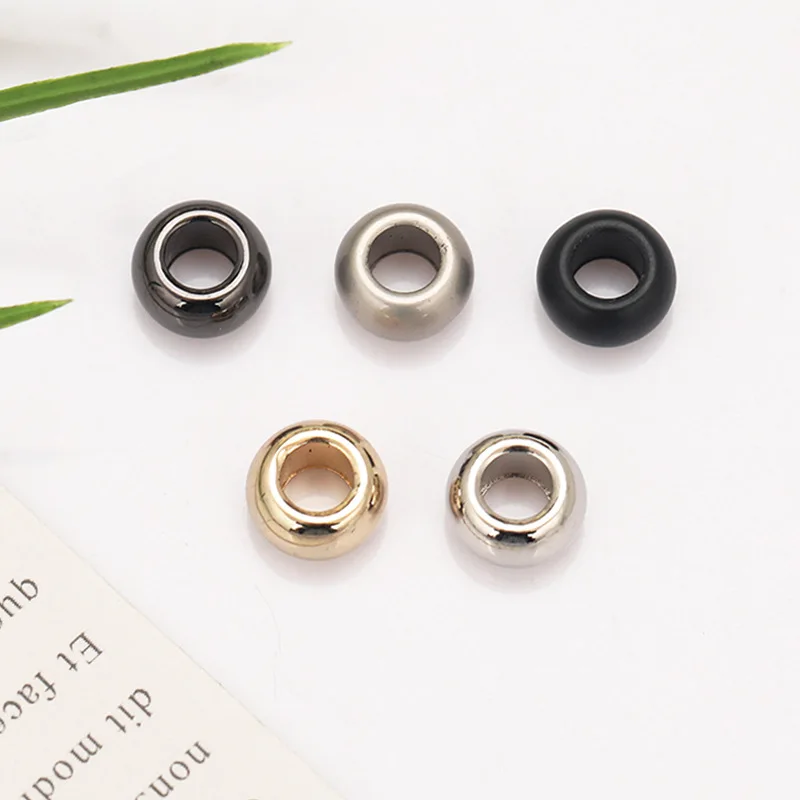 100Pcs/Lot Small Metal Alloy Hoodie/Pants Drawstring Rope Stoppers Bell Cord End Lock for 5mm Cord String Black/Nickle/Gold 012