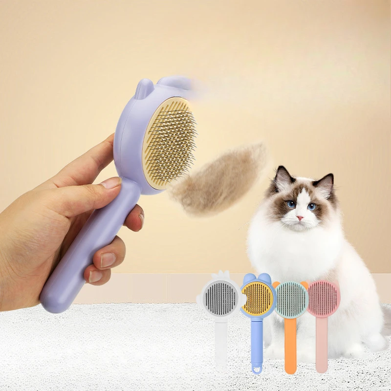 

Pet Comb One-Key Hair Removal Cleaning Brush Magic Massage Grooming Needle Scratcher For Cat Dog Cleaning Care Supplies