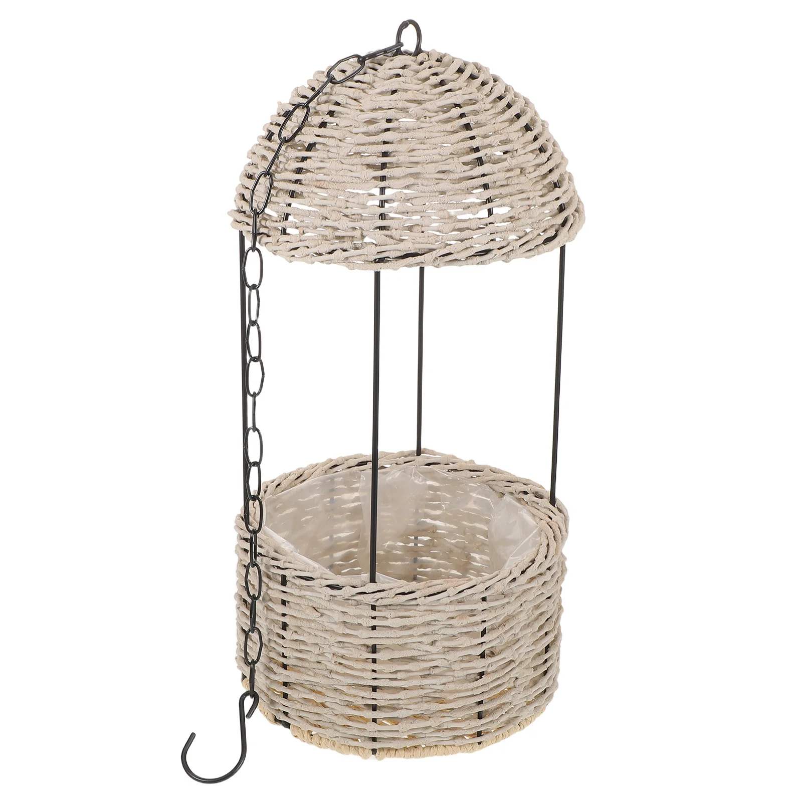 

Woven Wall Basket Handmade Style Hanging Planter for Plants Flowers Decorative Floral Storage Organizer Modern Rustic Living