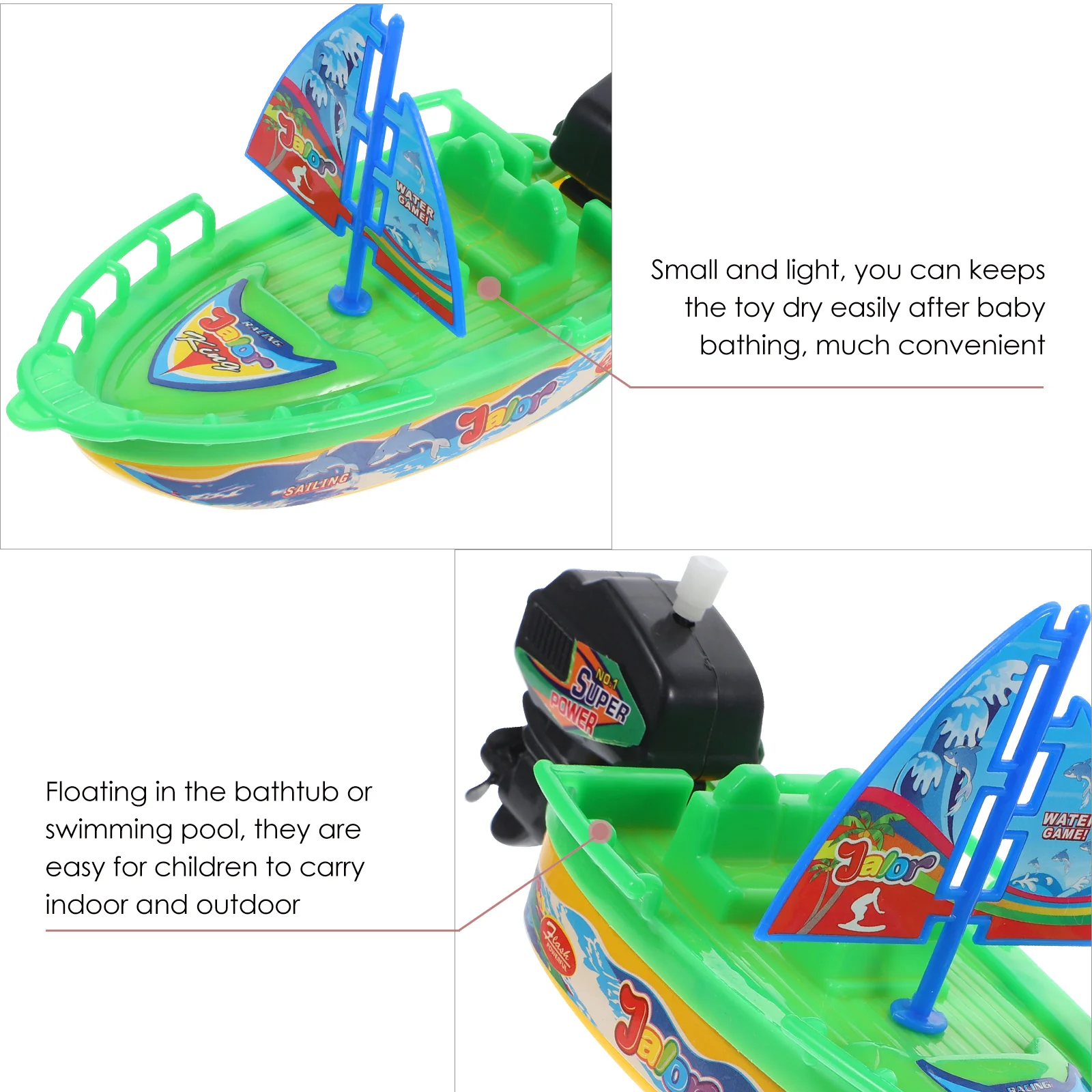 Baño de velero de 3 uds., barco flotante de cuerda, juego de piscina, ducha para niños pequeños, cuerda de plástico para niños, coordinación mano-ojo