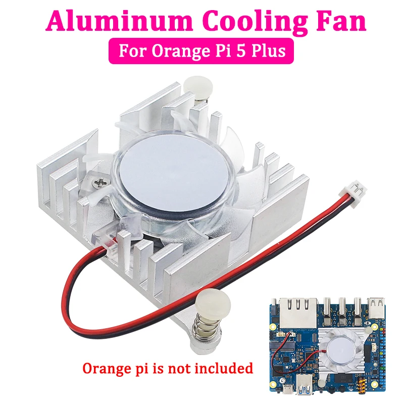 Official Orange Pi 5 Plus Integrated Aluminum Heatsinks Active Cooling Fan All In One Fin Radiator for Orange Pi 5 Plus