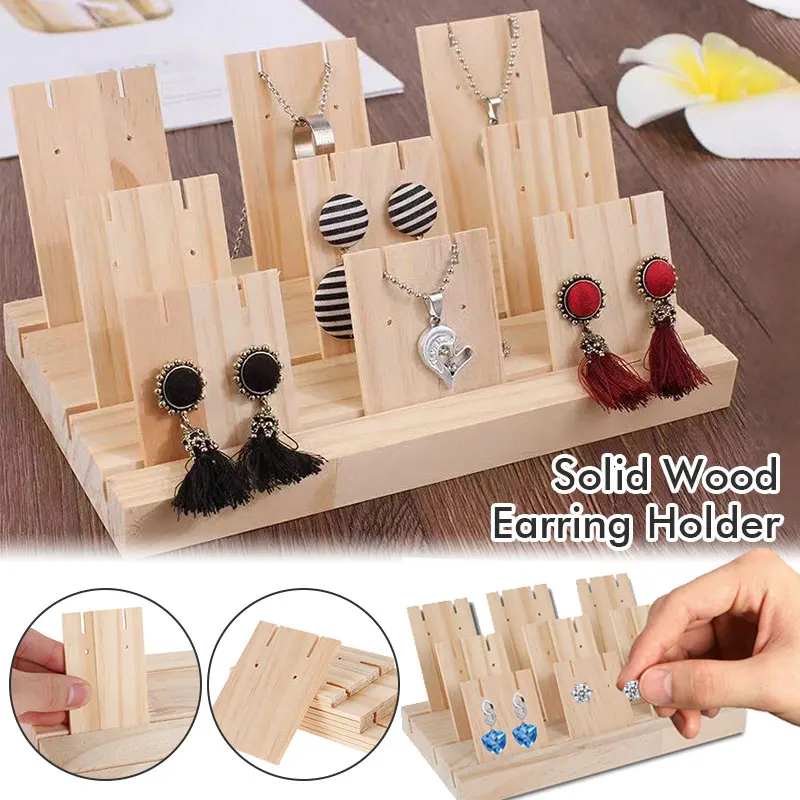 

Wooden Jewellery Display Stands Jewelry Organizer Reusable Pendant Necklace Ring Holder Jewelry Shop Display Stand