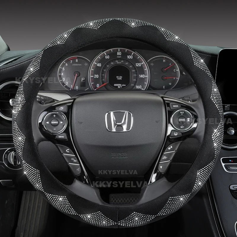 Fashion Pu Leather Car Steering Wheel Cover For Honda Accord 9 2013-2017 Crosstour 2013-2015 Odyssey 2013 -2015 Auto Accessories