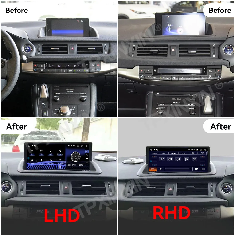 Qualcomm Android Car Radio Stereo Carplay Automotive Multimedia Player For Lexus CT200 2012~2020 GPS Navigation IPS Head Unit