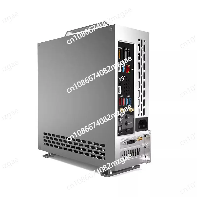 with Double-Sided Chamfering 2024 Spot Lzmod Mini A24-V5 2.0 Dual Slot Single Display 1U Power Supply ITX Chassis