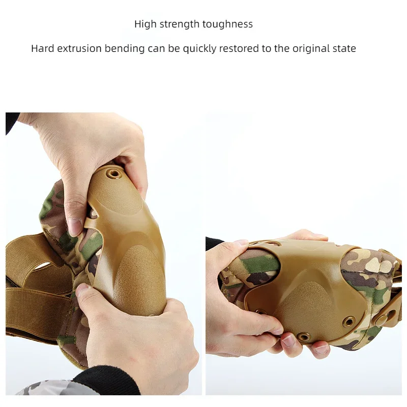 Outdoor Tactical Knee Protector Elbow Four Sets Crawling Training Camouflage Sports Protective Device