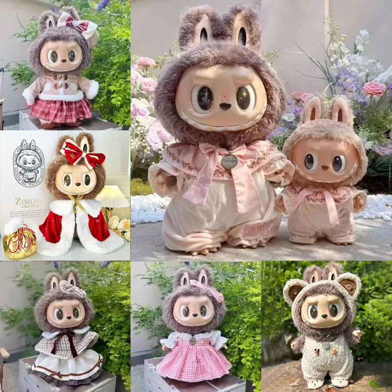 

For 58cm Labubu Clothes Zimomo Vinyl Doll Dress Cinnamoroll Style Design Cartoon Dress Children Gifts Toys Not Including Dolls