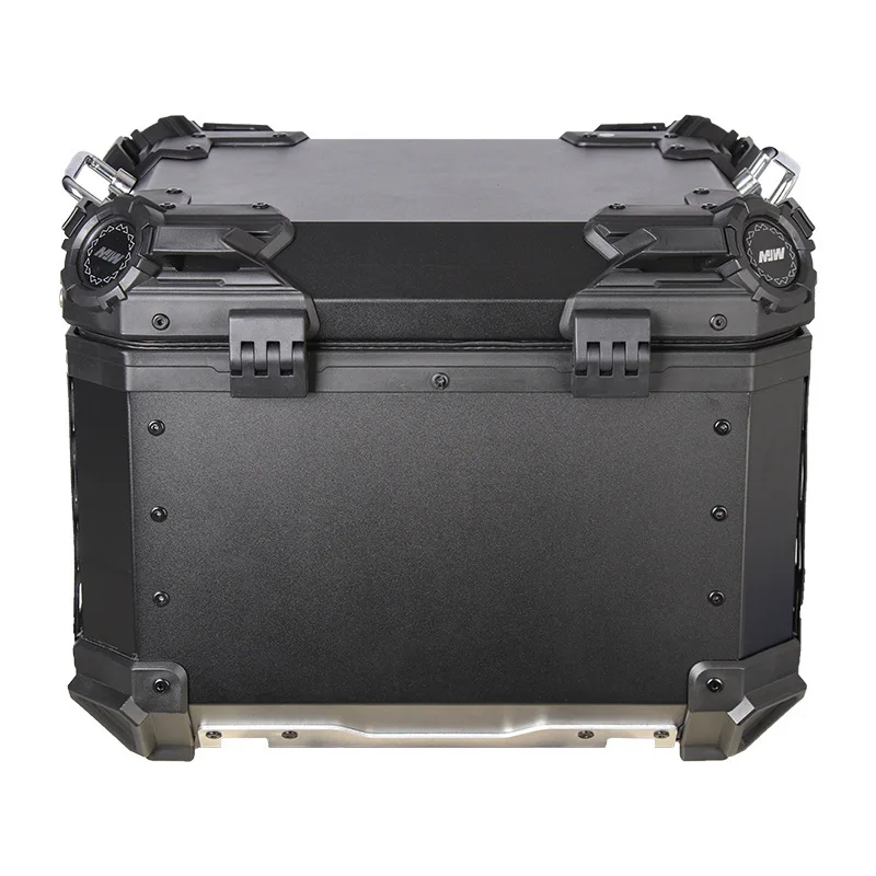 45L 55L Motorcycle Aluminum Alloy Quick-Release Handheld Trunk with Base Plate, Shock-Resistant Universal Rear Storage Box