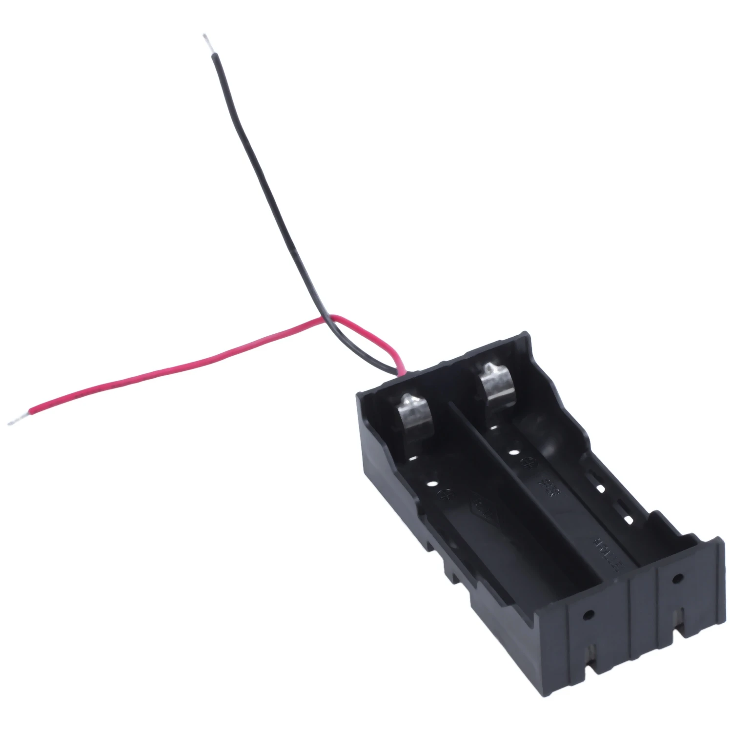 Plastic 2 x 3.7 V 18650 Battery Holder Case Black