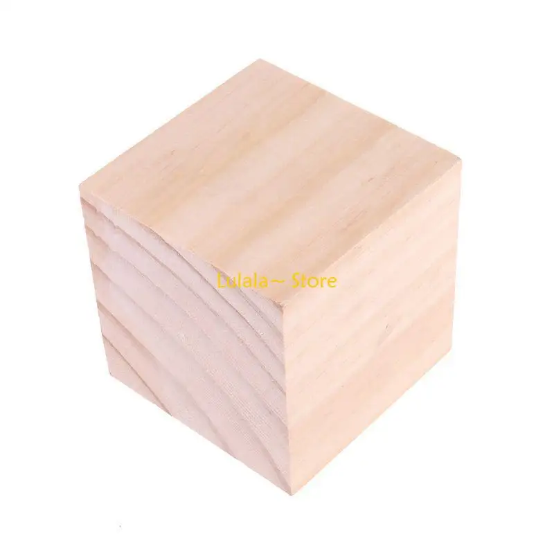 Y4QA لم تنته الخشب الحرفية مكعبات كتل 5/6/8 سنتيمتر الفن الحرفية الخشب مكعب خشب متين الديكور Craft بها بنفسك الحرفية كتلة الطفل #4