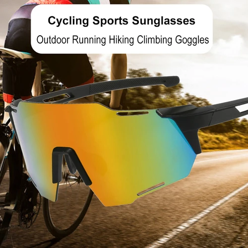 JSJM nuevas Gafas de sol de ciclismo para hombre, Gafas para deportes al aire libre a prueba de viento y polvo, Gafas de sol para correr en bicicleta de montaña y carretera, Gafas UV400