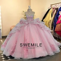 SWEMILE Trendy Sweetheart Quinceanera Dresses for 15 Sleeveless Lace up Tulle Vestidos De 15 Quinceañera 2026 Customized 3