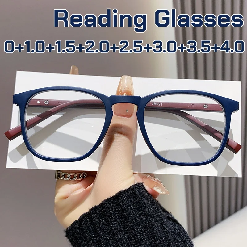 

Fashion Candy Colors Reading Glasses Women Men NEW Trendy HD Anti Blue Light Far Sight Eyewear Ultralight TR90 Frame Eyeglasses