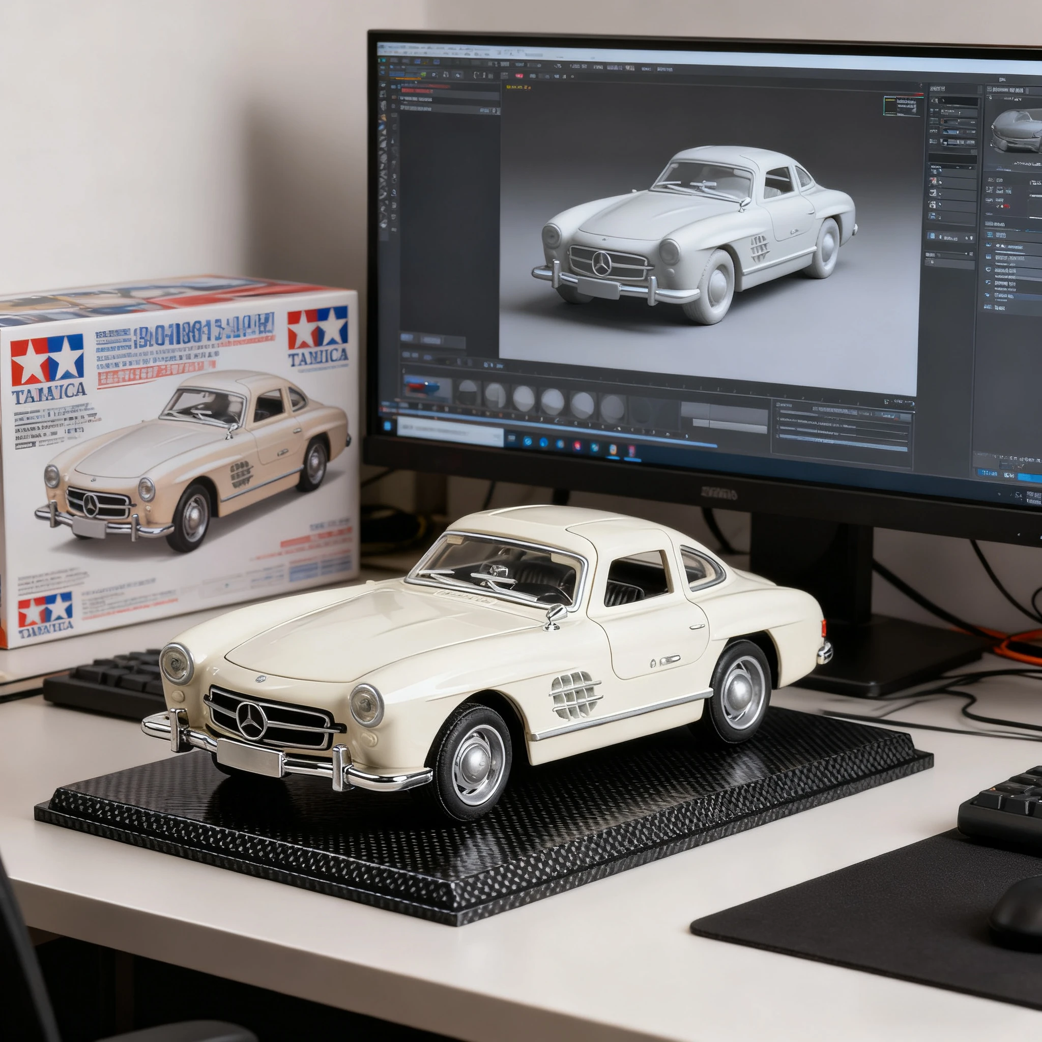 Modèle de voiture Miniature Vintage 300SL, échelle 1:32, jouets en alliage moulé sous pression, son et lumière, portes ouvertes, modèle d'ornement pour enfants, cadeaux