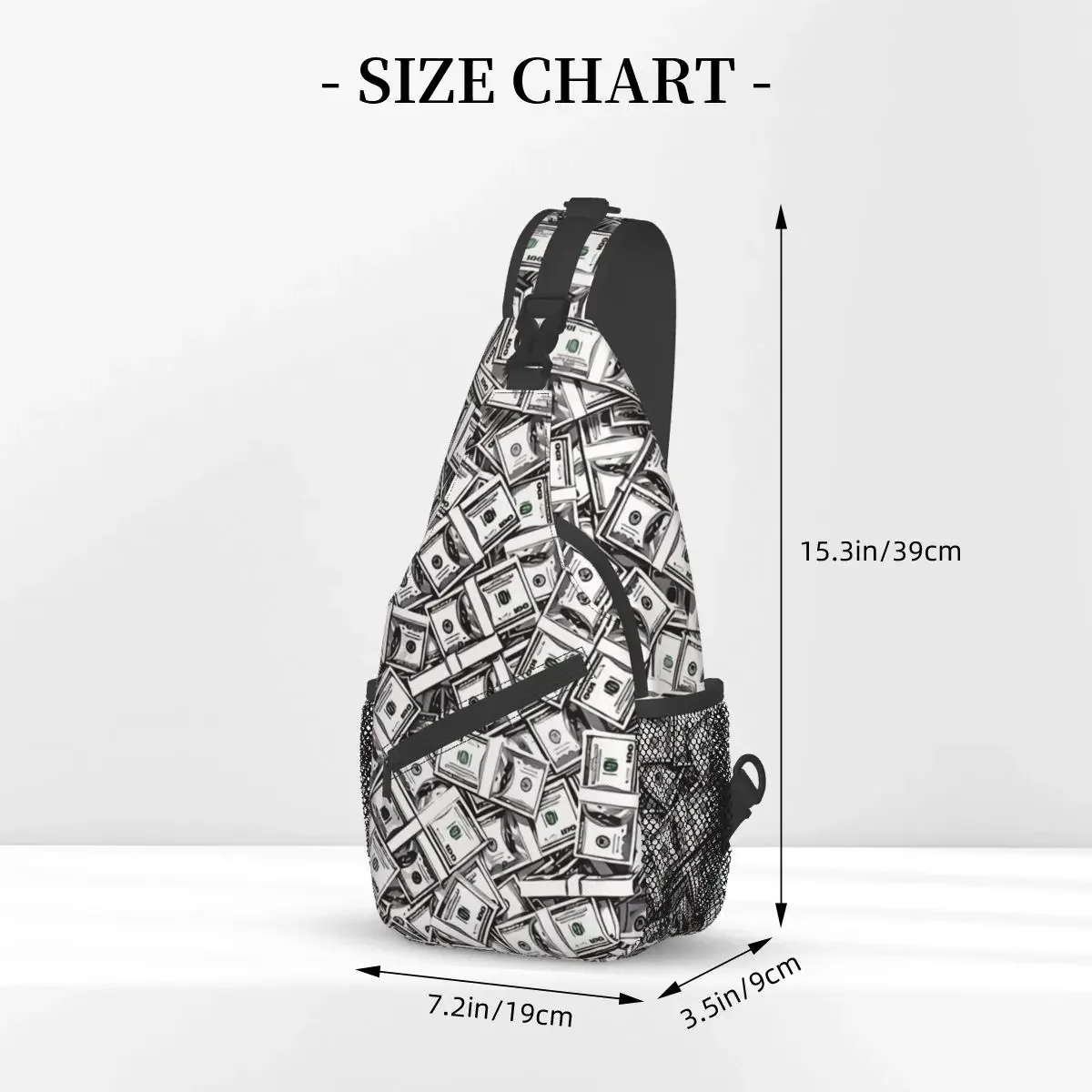 Like A Million Dollars Crossbody Chest Bags Money Pockets Travel Pack Messenger Sports Teens Shoulder Bag Unisex